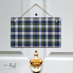 Scottish Gordon Dress Modern Clan Tartan Door Sign - Classic Scottish Plaid Tartan Plaid