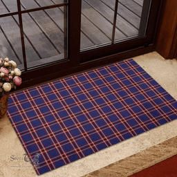 Scottish Laing of Archiestown Clan Tartan Rubber Door Mat - Classic Scottish Plaid Tartan Plaid