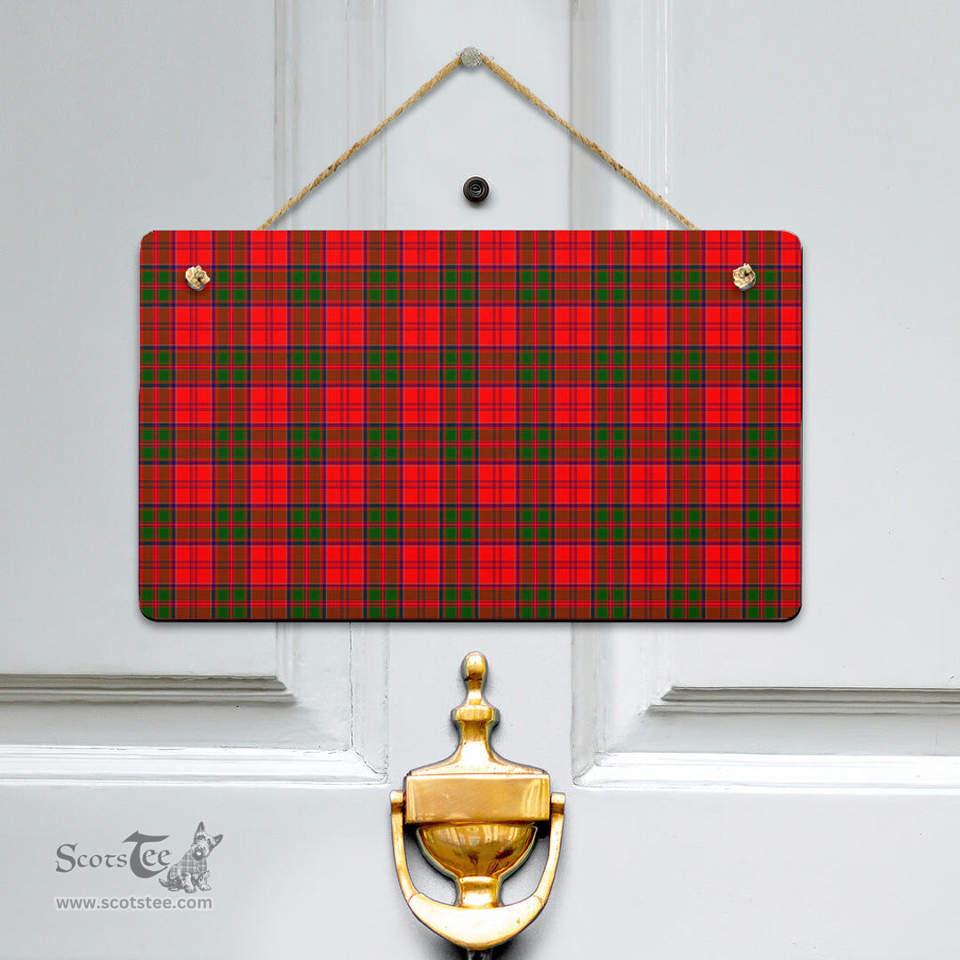Scottish Grant Modern Clan Tartan Door Sign - Classic Scottish Plaid Tartan Plaid