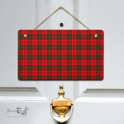 Scottish Grant Modern Clan Tartan Door Sign - Classic Scottish Plaid Tartan Plaid