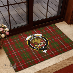 Scottish Hay Clan Tartan Rubber Door Mat - Classic Scottish Plaid Tartan Plaid
