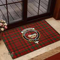 Scottish MacDonald of Staffa 01 Clan Tartan Rubber Door Mat - Classic Scottish Plaid Tartan Plaid