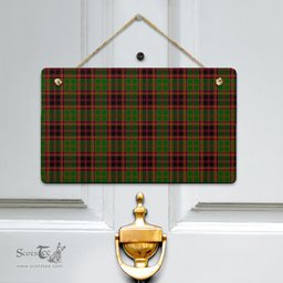 Scottish Buchan Modern Clan Tartan Door Sign - Classic Scottish Plaid Tartan Plaid