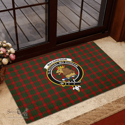 Scottish MacGregor of Glenstrae 02 Clan Tartan Rubber Door Mat - Classic Scottish Plaid Tartan Plaid