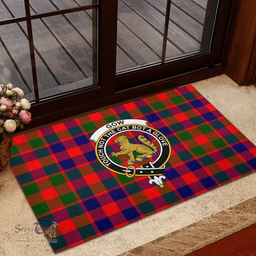 Scottish Gow of McGouan Clan Tartan Rubber Door Mat - Classic Scottish Plaid Tartan Plaid