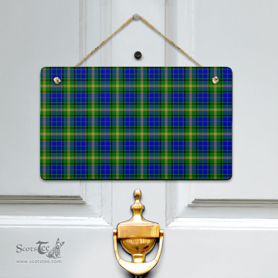 Scottish Maitland Clan Tartan Door Sign - Classic Scottish Plaid Tartan Plaid