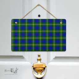 Scottish Maitland Clan Tartan Door Sign - Classic Scottish Plaid Tartan Plaid