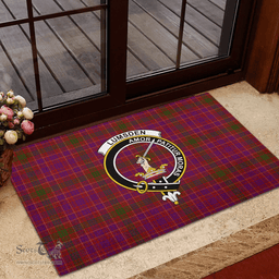 Scottish Lumsden of Clova Clan Tartan Rubber Door Mat - Classic Scottish Plaid Tartan Plaid