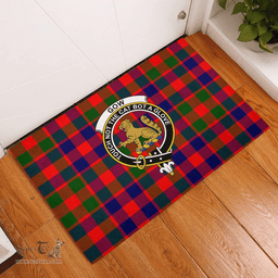 Scottish Gow of McGouan Clan Tartan Rubber Door Mat - Classic Scottish Plaid Tartan Plaid