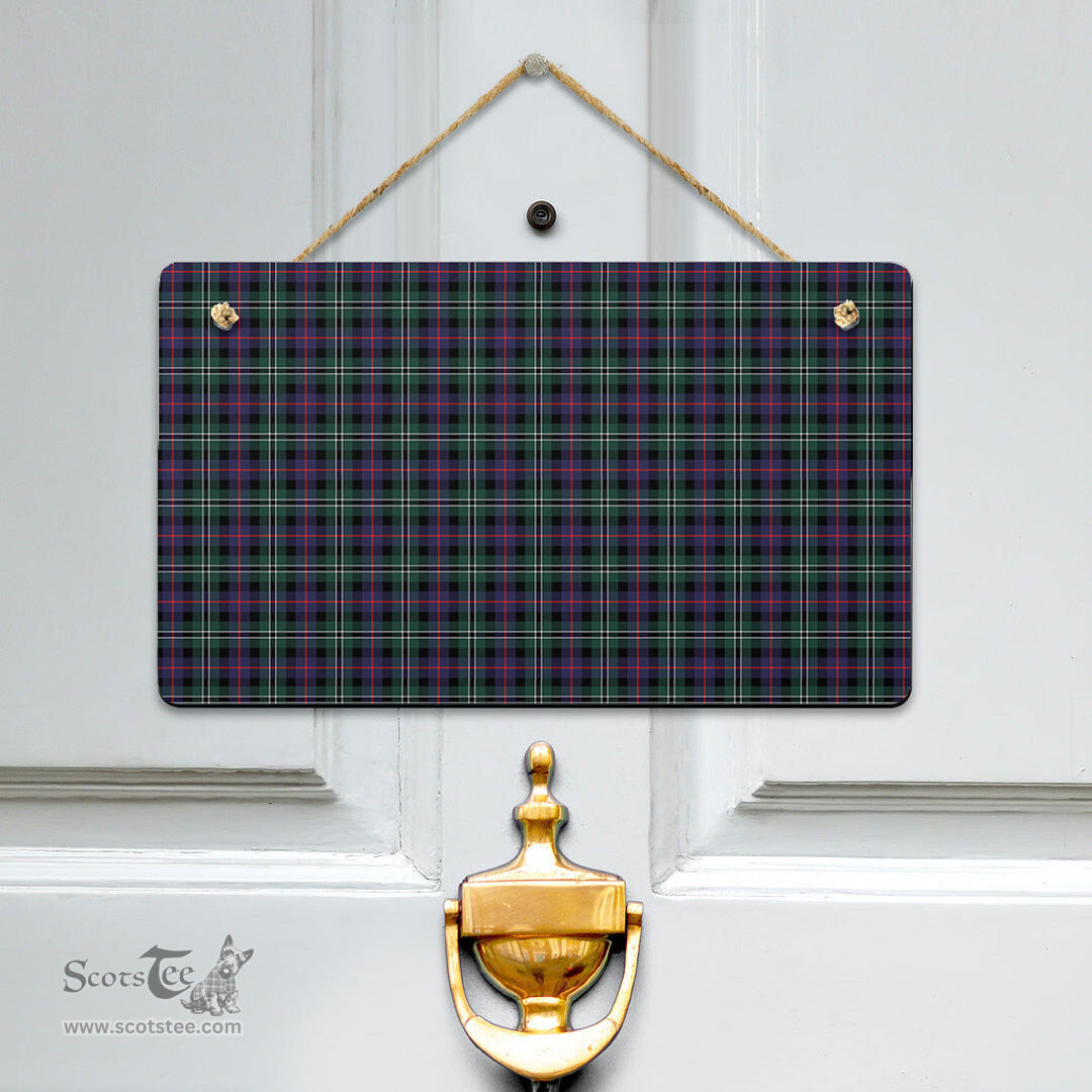 Scottish Rose Hunting Modern Clan Tartan Door Sign - Classic Scottish Plaid Tartan Plaid