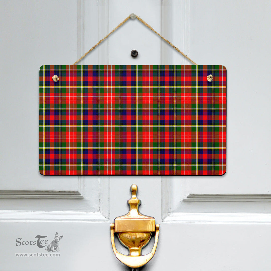 Scottish Christie Clan Tartan Door Sign - Classic Scottish Plaid Tartan Plaid