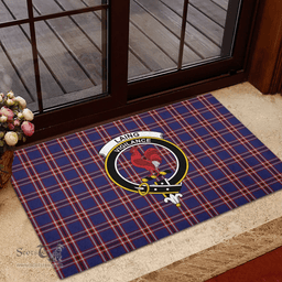 Scottish Laing of Archiestown Clan Tartan Rubber Door Mat - Classic Scottish Plaid Tartan Plaid