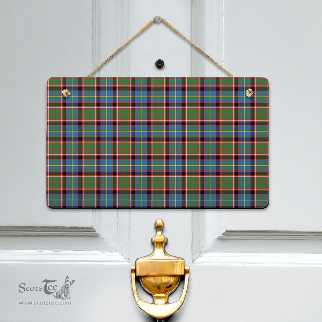 Scottish Stirling Bannockburn District Clan Tartan Door Sign - Classic Scottish Plaid Tartan Plaid