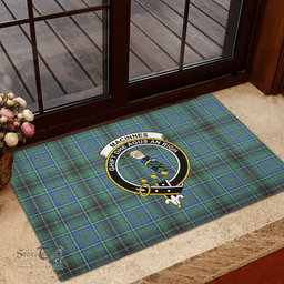 Scottish MacInnes Ancient Clan Tartan Rubber Door Mat - Classic Scottish Plaid Tartan Plaid