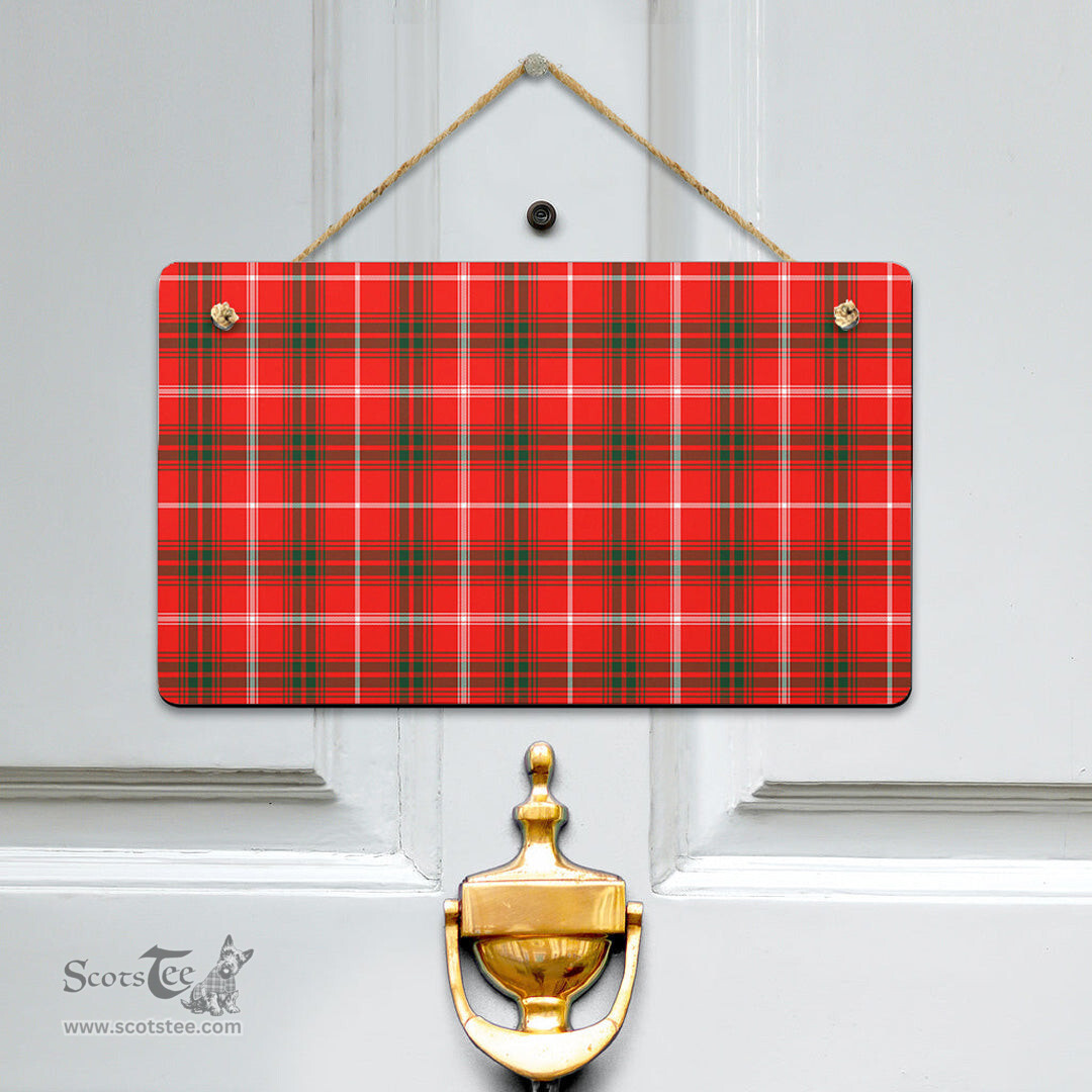 Scottish Duke of Rothesay Modern Clan Tartan Door Sign - Classic Scottish Plaid Tartan Plaid