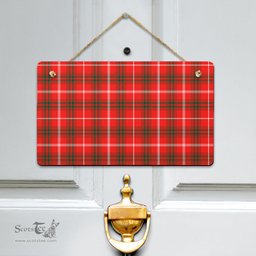 Scottish Duke of Rothesay Modern Clan Tartan Door Sign - Classic Scottish Plaid Tartan Plaid