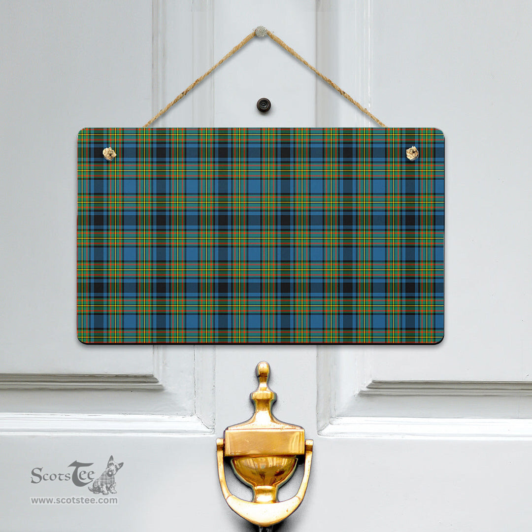 Scottish Gillies Ancient Clan Tartan Door Sign - Classic Scottish Plaid Tartan Plaid