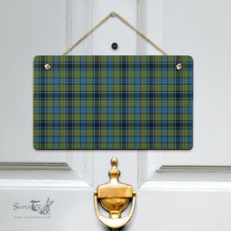 Scottish Gillies Ancient Clan Tartan Door Sign - Classic Scottish Plaid Tartan Plaid