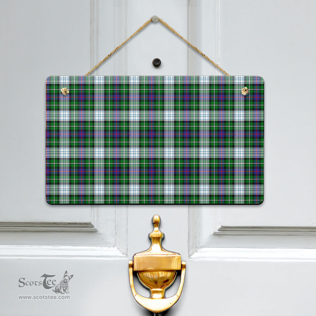 Scottish MacKenzie Dress Modern Clan Tartan Door Sign - Classic Scottish Plaid Tartan Plaid