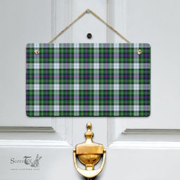 Scottish MacKenzie Dress Modern Clan Tartan Door Sign - Classic Scottish Plaid Tartan Plaid