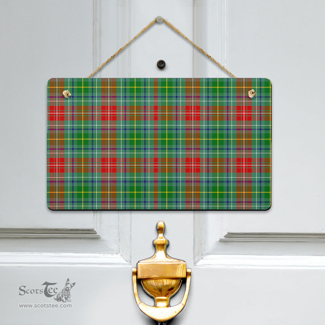 Scottish Muirhead Clan Tartan Door Sign - Classic Scottish Plaid Tartan Plaid