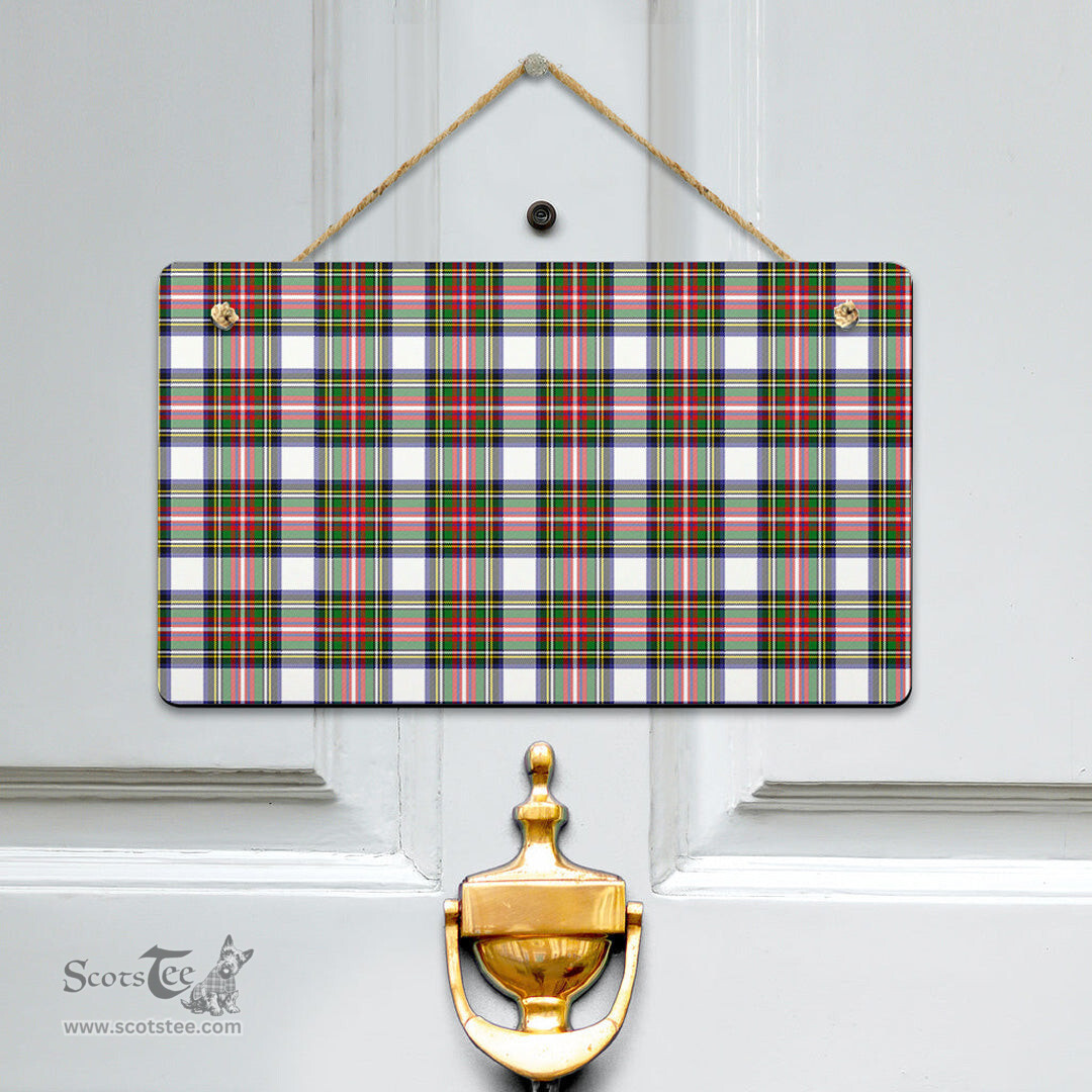 Scottish Stewart Dress Modern Clan Tartan Door Sign - Classic Scottish Plaid Tartan Plaid