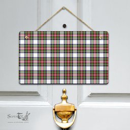 Scottish Stewart Dress Modern Clan Tartan Door Sign - Classic Scottish Plaid Tartan Plaid
