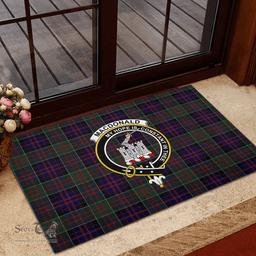 Scottish MacDonald of Clanranald 02 Clan Tartan Rubber Door Mat - Classic Scottish Plaid Tartan Plaid