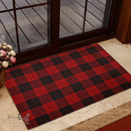 Scottish Erskine Paton Clan Tartan Rubber Door Mat - Classic Scottish Plaid Tartan Plaid