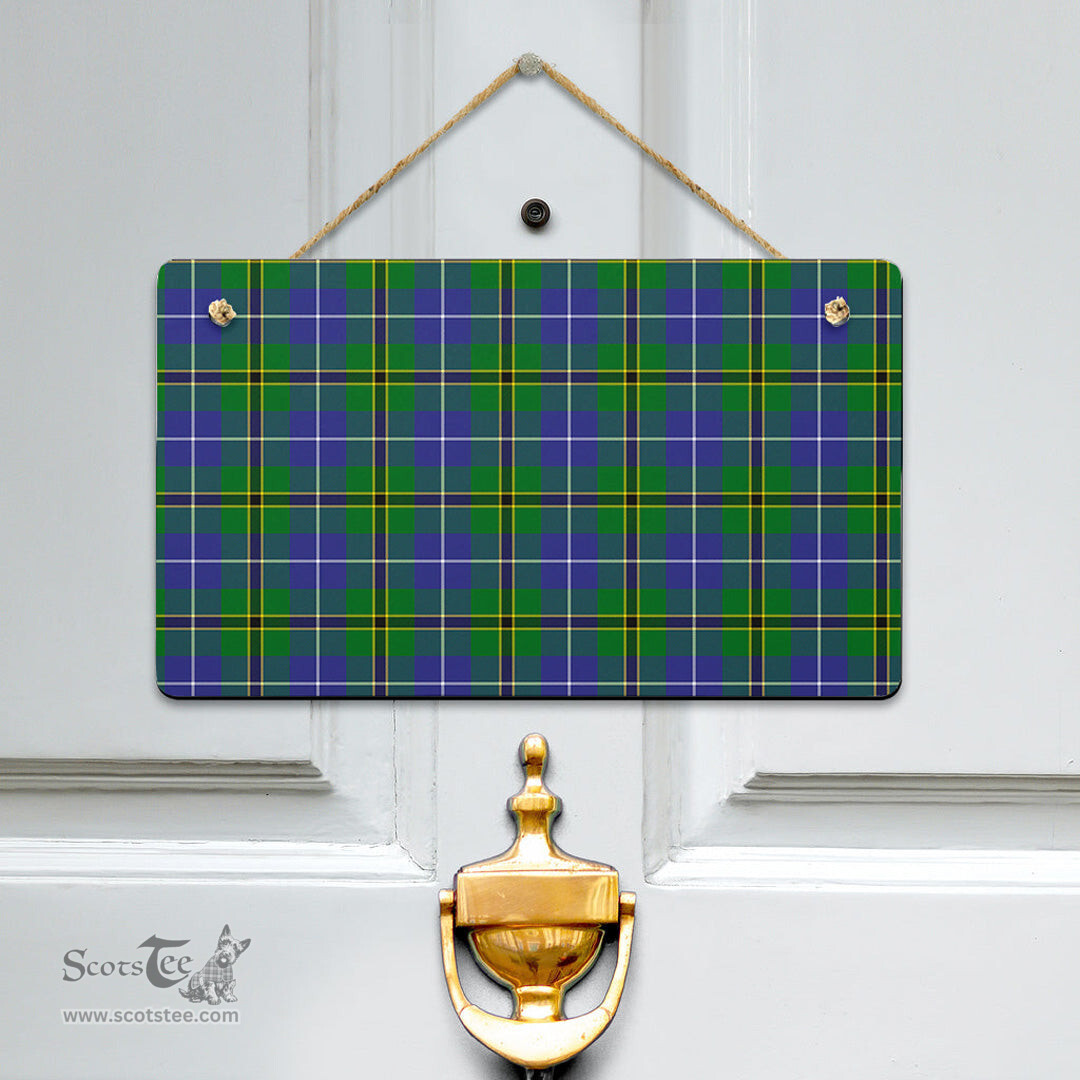 Scottish Turnbull Hunting Clan Tartan Door Sign - Classic Scottish Plaid Tartan Plaid
