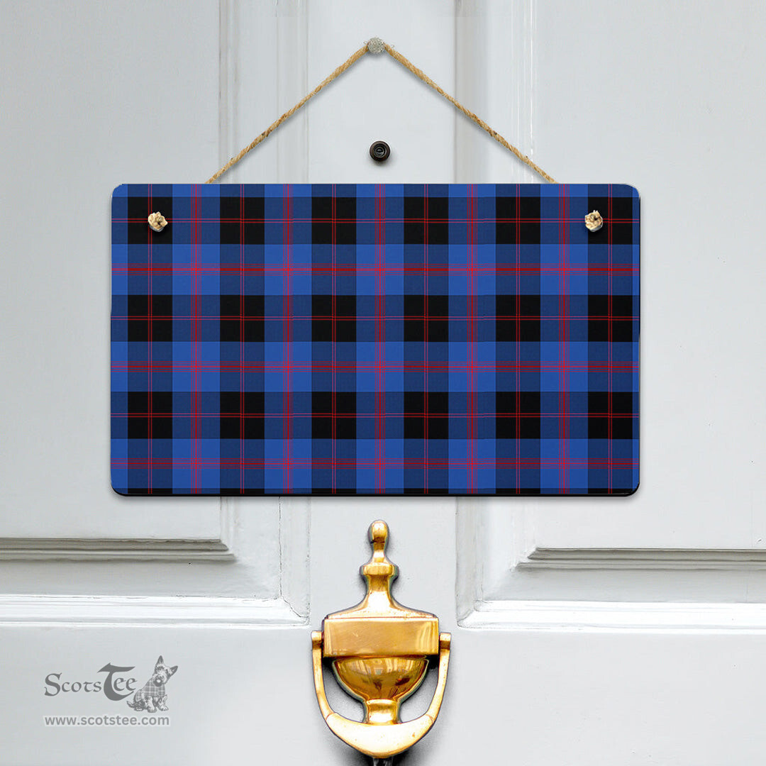 Scottish Angus Modern Clan Tartan Door Sign - Classic Scottish Plaid Tartan Plaid
