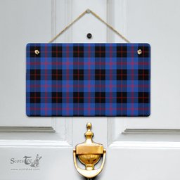 Scottish Angus Modern Clan Tartan Door Sign - Classic Scottish Plaid Tartan Plaid