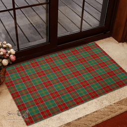 Scottish MacDonald of Kingsburgh Clan Tartan Rubber Door Mat - Classic Scottish Plaid Tartan Plaid