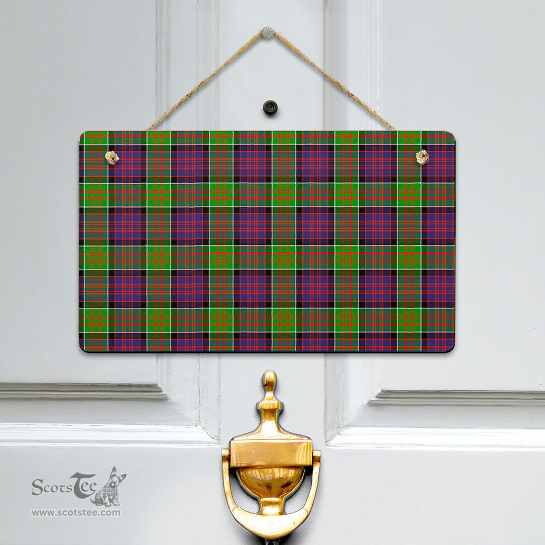 Scottish MacDonald of Clanranald Clan Tartan Door Sign - Classic Scottish Plaid Tartan Plaid