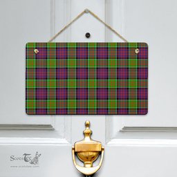 Scottish MacDonald of Clanranald Clan Tartan Door Sign - Classic Scottish Plaid Tartan Plaid