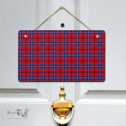Scottish Wishart Dress Clan Tartan Door Sign - Classic Scottish Plaid Tartan Plaid