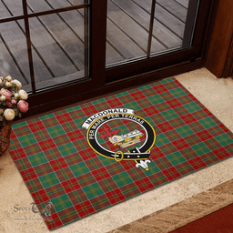 Scottish MacDonald of Kingsburgh Clan Tartan Rubber Door Mat - Classic Scottish Plaid Tartan Plaid