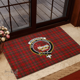Scottish MacDonald of Staffa 02 Clan Tartan Rubber Door Mat - Classic Scottish Plaid Tartan Plaid