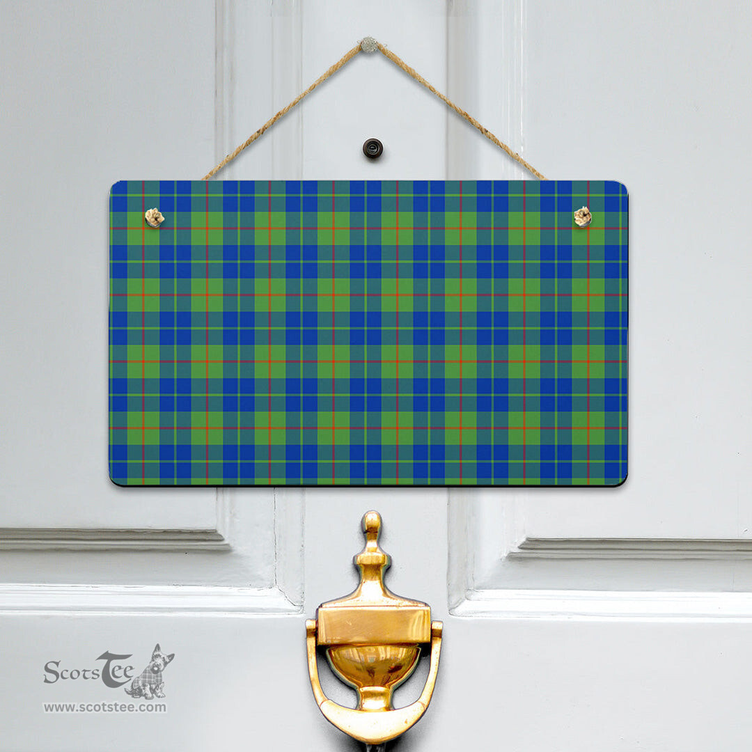 Scottish Barclay Hunting Ancient Clan Tartan Door Sign - Classic Scottish Plaid Tartan Plaid