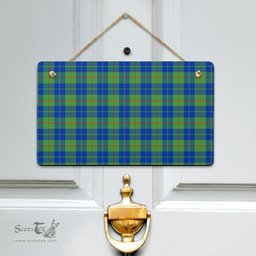 Scottish Barclay Hunting Ancient Clan Tartan Door Sign - Classic Scottish Plaid Tartan Plaid