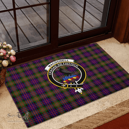 Scottish MacDonnell of Glengarry Modern Clan Tartan Rubber Door Mat - Classic Scottish Plaid Tartan Plaid