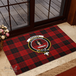Scottish Erskine Paton Clan Tartan Rubber Door Mat - Classic Scottish Plaid Tartan Plaid