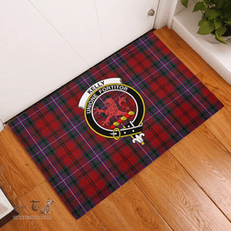 Scottish Kelly of Sleat Red Clan Tartan Rubber Door Mat - Classic Scottish Plaid Tartan Plaid