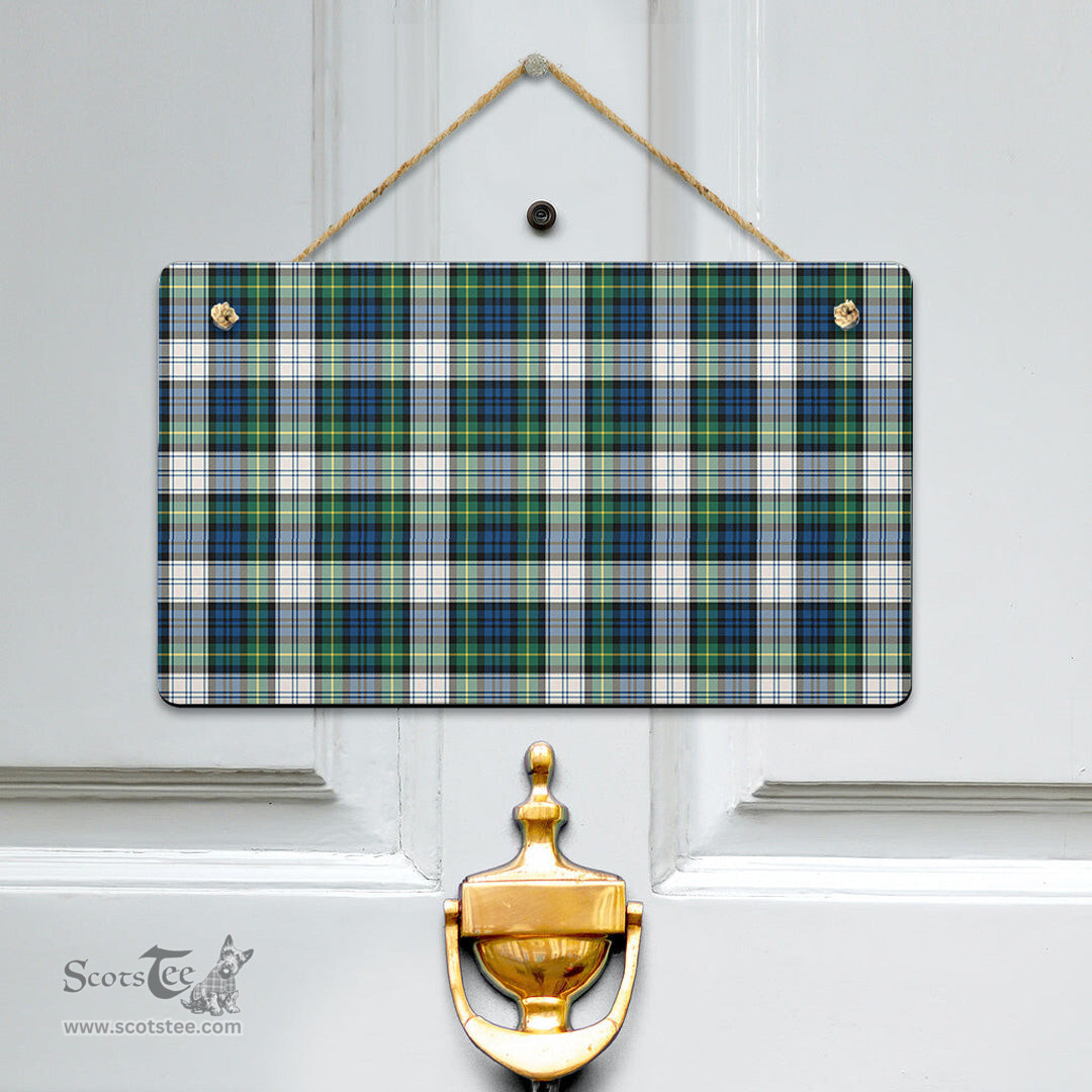 Scottish Gordon Dress Ancient Clan Tartan Door Sign - Classic Scottish Plaid Tartan Plaid