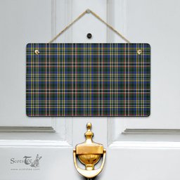 Scottish SCOTT GREEN MODERN Clan Tartan Door Sign - Classic Scottish Plaid Tartan Plaid