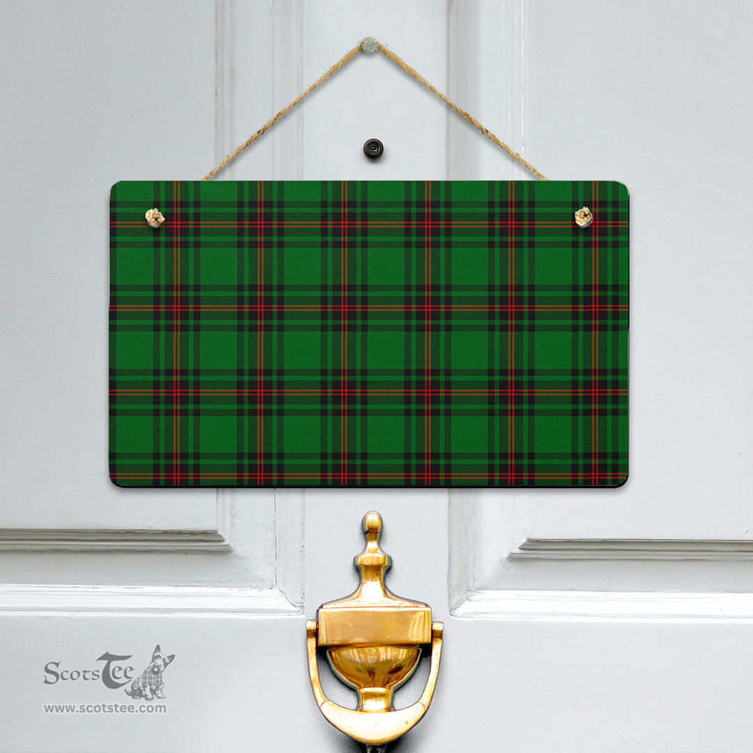 Scottish Fife District Clan Tartan Door Sign - Classic Scottish Plaid Tartan Plaid