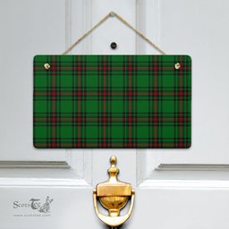 Scottish Fife District Clan Tartan Door Sign - Classic Scottish Plaid Tartan Plaid