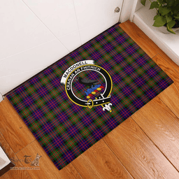 Scottish MacDonnell of Glengarry Modern Clan Tartan Rubber Door Mat - Classic Scottish Plaid Tartan Plaid