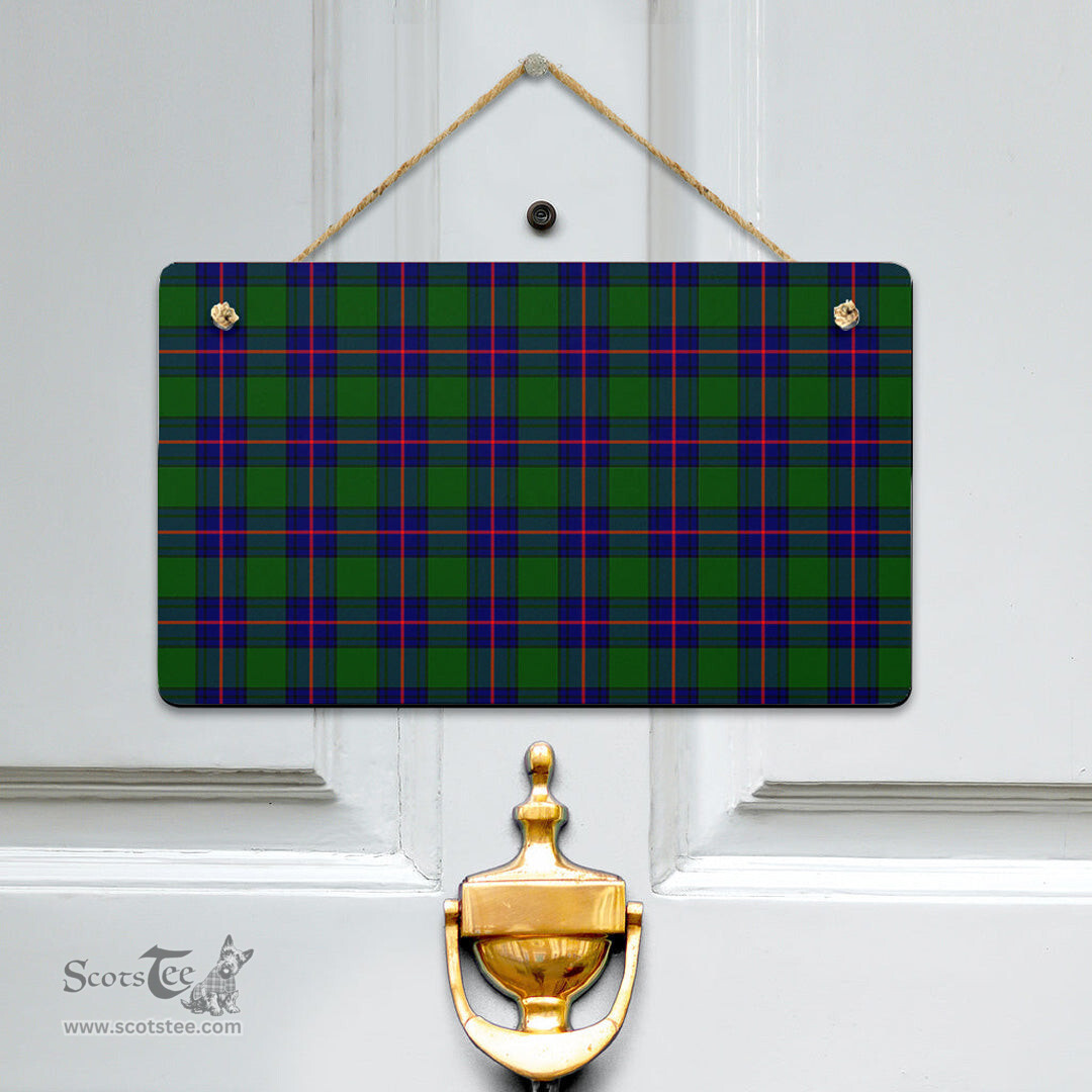 Scottish Shaw Modern Clan Tartan Door Sign - Classic Scottish Plaid Tartan Plaid