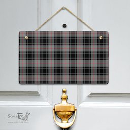 Scottish Moffat Modern Clan Tartan Door Sign - Classic Scottish Plaid Tartan Plaid